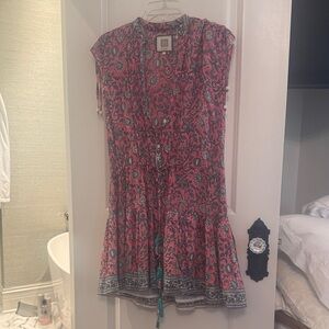 Etro Pink and Gray Floral Pattern Blouse
